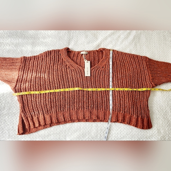 🏷🆕️ Cotton On Cropped Open Knit Pullover  sweater- Arabian Spice - L - Picture 15 of 15